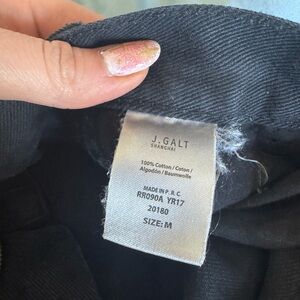 Brandy Melville J. Galt Black Cotton Cargo Pants Straight Leg Size Medium
